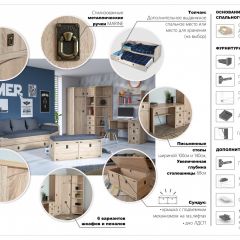 Детская Система Валенсия Сундук Дуб сонома в Новоуральске - novouralsk.mebel24.online | фото 4