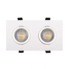 DK3022-WH Встраиваемый светильник, IP 20, 10 Вт, GU5.3, LED, белый, пластик в Новоуральске - novouralsk.mebel24.online | фото