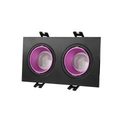 DK3072-BK+PI Встраиваемый светильник, IP 20, 10 Вт, GU5.3, LED, черный/розовый, пластик в Новоуральске - novouralsk.mebel24.online | фото