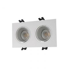 DK3072-WH+CH Встраиваемый светильник, IP 20, 10 Вт, GU5.3, LED, белый/хром, пластик в Новоуральске - novouralsk.mebel24.online | фото 2