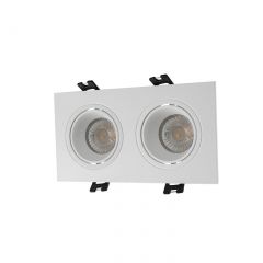 DK3072-WH Встраиваемый светильник, IP 20, 10 Вт, GU5.3, LED, белый/белый, пластик в Новоуральске - novouralsk.mebel24.online | фото