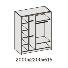 ИННЭС-5 Шкаф-купе 2-х дв. 2000 (2дв. Ф4 - венге вставка зеркало) в Новоуральске - novouralsk.mebel24.online | фото 2