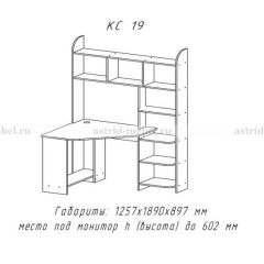 Компьютерный стол №19 (Анкор темный) в Новоуральске - novouralsk.mebel24.online | фото 3