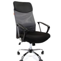 Кресло для руководителя CHAIRMAN 610 N(15-21 черный/сетка серый) в Новоуральске - novouralsk.mebel24.online | фото