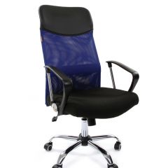 Кресло для руководителя CHAIRMAN 610 N (15-21 черный/сетка синий) в Новоуральске - novouralsk.mebel24.online | фото