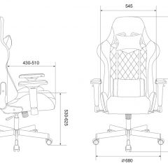 Кресло игровое Бюрократ VIKING 7 KNIGHT BR FABRIC коричневый/бежевый в Новоуральске - novouralsk.mebel24.online | фото 4