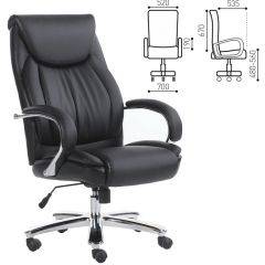 Кресло офисное BRABIX "Advance EX-575" (хром/экокожа/черное) 531825 в Новоуральске - novouralsk.mebel24.online | фото 1