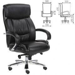 Кресло офисное BRABIX "Direct EX-580" (хром/рециклированная кожа/черное) 531824 в Новоуральске - novouralsk.mebel24.online | фото