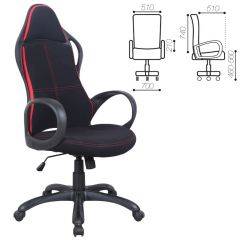 Кресло офисное BRABIX PREMIUM "Force EX-516" (ткань черное/вставки красные) 531571 в Новоуральске - novouralsk.mebel24.online | фото