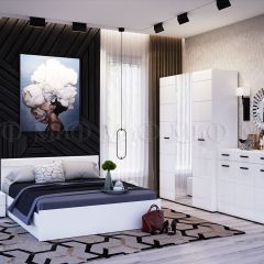 НЭНСИ NEW Кровать 1,4 м (Белый глянец холодный/Белый) в Новоуральске - novouralsk.mebel24.online | фото 2