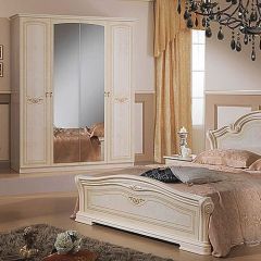 Кровать 2-х спальная 1600*2000, Ирина, изголовье ЛДСП (08.116) *без основания (дерево, беж) в Новоуральске - novouralsk.mebel24.online | фото 2