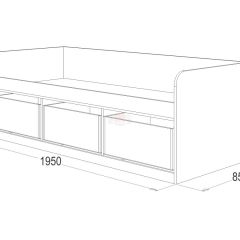 Кровать-8 одинарная с 3-мя ящиками (800*1900) ЛДСП в Новоуральске - novouralsk.mebel24.online | фото 3