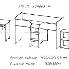 КАПРИЗ-14 Кровать 800 двухъярусная без рисунка в Новоуральске - novouralsk.mebel24.online | фото 2