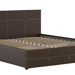 Кровать двойная Синди 160 + ортопед + ПМ + дно (арт. Марика 468 к/з (шоколад)) в Новоуральске - novouralsk.mebel24.online | фото 2