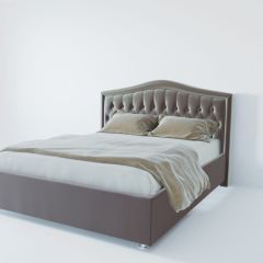 Кровать Нягань с ПМ 1200 (велюр темно-серый) в Новоуральске - novouralsk.mebel24.online | фото 2