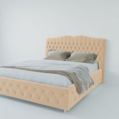 Кровать Нягань с ПМ 800 (экокожа бежевая) в Новоуральске - novouralsk.mebel24.online | фото 2