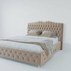 Кровать Нягань с ПМ 800 (велюр светло-серый) в Новоуральске - novouralsk.mebel24.online | фото 2