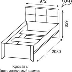 Кровать одинарная 900 Твист 04 в Новоуральске - novouralsk.mebel24.online | фото