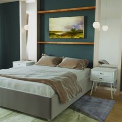 Кровать Подиум с ортопедическим основанием 1200 (велюр темно-серый) в Новоуральске - novouralsk.mebel24.online | фото 3