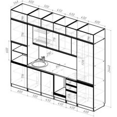 Кухонный гарнитур Равенна люкс 3000 мм в Новоуральске - novouralsk.mebel24.online | фото 2