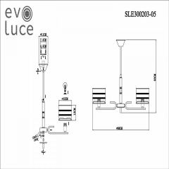 Люстра на штанге EVOLUCE Almese SLE300203-05 в Новоуральске - novouralsk.mebel24.online | фото 5