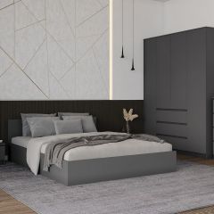 МОРИ КРМ 1600.1/1 Кровать (настил) графит в Новоуральске - novouralsk.mebel24.online | фото