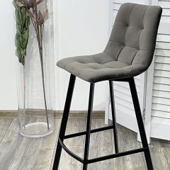 Полубарный стул CHILLI-QB SQUARE графит #14, велюр / черный каркас (H=66cm) М-City в Новоуральске - novouralsk.mebel24.online | фото 4