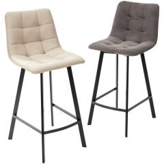 Полубарный стул CHILLI-QB SQUARE графит #14, велюр / черный каркас (H=66cm) М-City в Новоуральске - novouralsk.mebel24.online | фото 5
