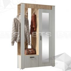 Прихожая Франк (Крафт/Ясень белый) в Новоуральске - novouralsk.mebel24.online | фото 3