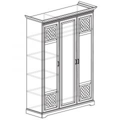 Шкаф для одежды 3-дверный №800 Парма кремовый белый в Новоуральске - novouralsk.mebel24.online | фото 2