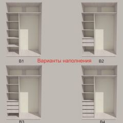 Шкаф-купе 1300 серии SILVER S4+S3Z+B2+PL1 (2 ящика+1 штанга) профиль «Серебро» в Новоуральске - novouralsk.mebel24.online | фото 5