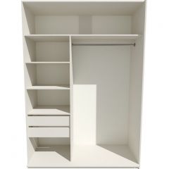 Шкаф-купе 1400 серии SOFT D1+D3+B2+PL1 (2 ящика+1штанга) профиль «Графит» в Новоуральске - novouralsk.mebel24.online | фото 2