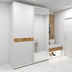 Шкаф-купе 1400 серии SOFT D6+D4+B2+PL2 (2 ящика+1штанга+1 полка) профиль «Капучино» в Новоуральске - novouralsk.mebel24.online | фото 4
