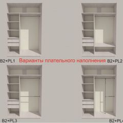 Шкаф-купе 1500 серии SILVER S3+S4+B2+PL4 (2 ящика+F обр.штанга) профиль «Серебро» в Новоуральске - novouralsk.mebel24.online | фото 6