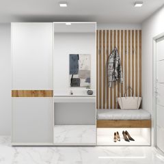 Шкаф-купе 1600 серии SOFT D6+D4+B2+PL2 (2 ящика+1штанга+1 полка) профиль «Капучино» в Новоуральске - novouralsk.mebel24.online | фото