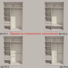 Шкаф-купе 1700 серии SILVER S1+S1+B2+PL2 (2 ящика+1 штанга+1 полка) профиль «Серебро» в Новоуральске - novouralsk.mebel24.online | фото 6