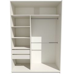 Шкаф-купе 1800 серии SOFT D6+D6+B2+PL3 (2 ящика+2штанги) профиль «Капучино» в Новоуральске - novouralsk.mebel24.online | фото 2