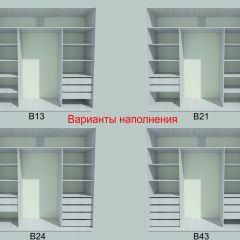 Шкаф-купе 2250 серии SILVER S3+S1+S4 B22+PL3 (по 2 ящика лев/прав+2 штанги) профиль «Серебро» в Новоуральске - novouralsk.mebel24.online | фото 5