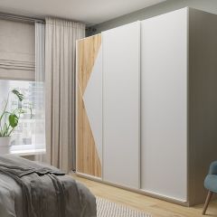 Шкаф-купе 2400 серии SOFT D7+D3+D3+B22+PL4 (по 2 ящика лев/прав+2штанги) профиль «Капучино» в Новоуральске - novouralsk.mebel24.online | фото