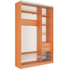 Шкаф-купе Джонни 1500 вариант 3 (ЛДСП/Зеркало) в Новоуральске - novouralsk.mebel24.online | фото 2