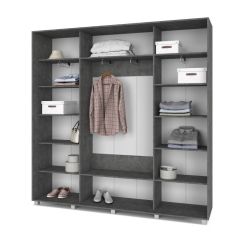 МАРТИН Шкаф-купе Камень темный (2200*450) М421 в Новоуральске - novouralsk.mebel24.online | фото 2