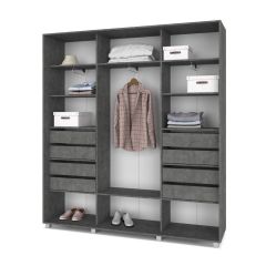 МАРТИН Шкаф-купе Камень темный (2200*450) М421 в Новоуральске - novouralsk.mebel24.online | фото 4