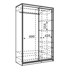 Шкаф-купе Рене 1500 вариант 2 (Зеркало/Зеркало) в Новоуральске - novouralsk.mebel24.online | фото 2