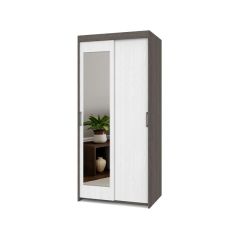 ТОМАС Шкаф-купе с зеркалом Анкор темный/светлый Т22 в Новоуральске - novouralsk.mebel24.online | фото
