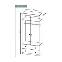 СКАНДИ ШД900.1 Шкаф 2х-ств с 2мя ящ в Новоуральске - novouralsk.mebel24.online | фото 2