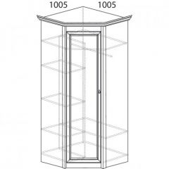 Шкаф угловой №662 "Флоренция" Фасад глухой (угол 1005*1005) Дуб оксфорд в Новоуральске - novouralsk.mebel24.online | фото 2