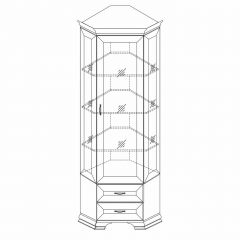 Шкаф-витрина угловой Сиена в Новоуральске - novouralsk.mebel24.online | фото 2