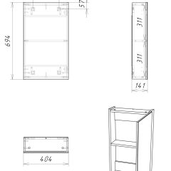 Шкаф-зеркало Мечта 40 Дуб сонома АЙСБЕРГ (DM2317HZ) в Новоуральске - novouralsk.mebel24.online | фото 9