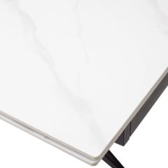 Стол FORIO 160 MATT WHITE MARBLE SOLID CERAMIC / BLACK, ®DISAUR в Новоуральске - novouralsk.mebel24.online | фото 9