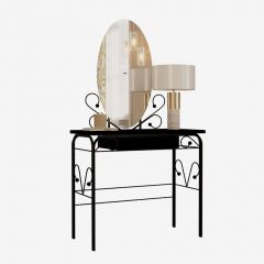 Столик дамский с ящиком ЛДСП венге/черный в Новоуральске - novouralsk.mebel24.online | фото